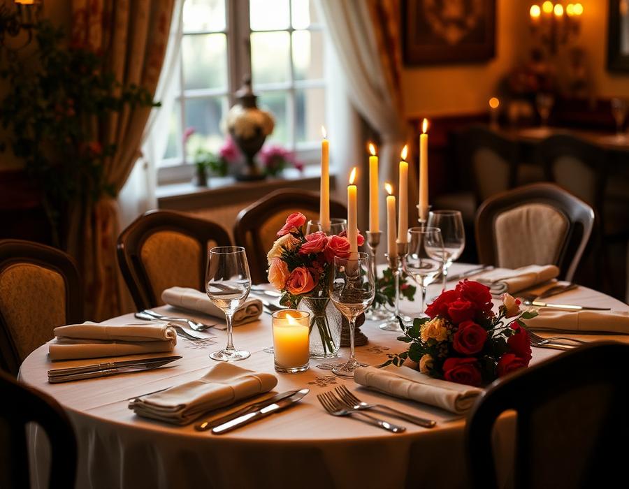 Romantic dining table